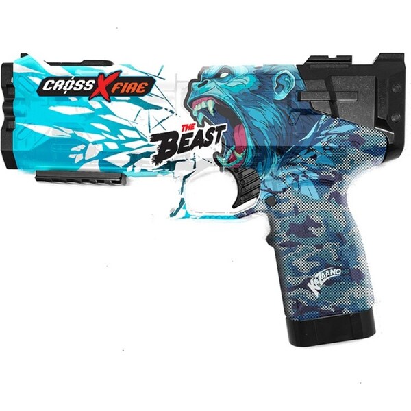 4pc Kazaang Cross Fire The Beast Water Gun/Charger/Cartridge Set Toy Kids 8+