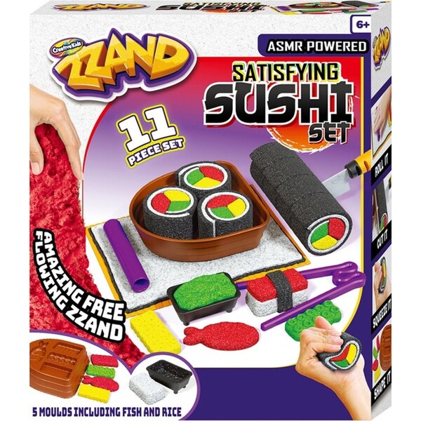 11pc Zzand Oh So Satisfying Sushi Moulds/Sand Set Play Toy Kids/Children 6y+