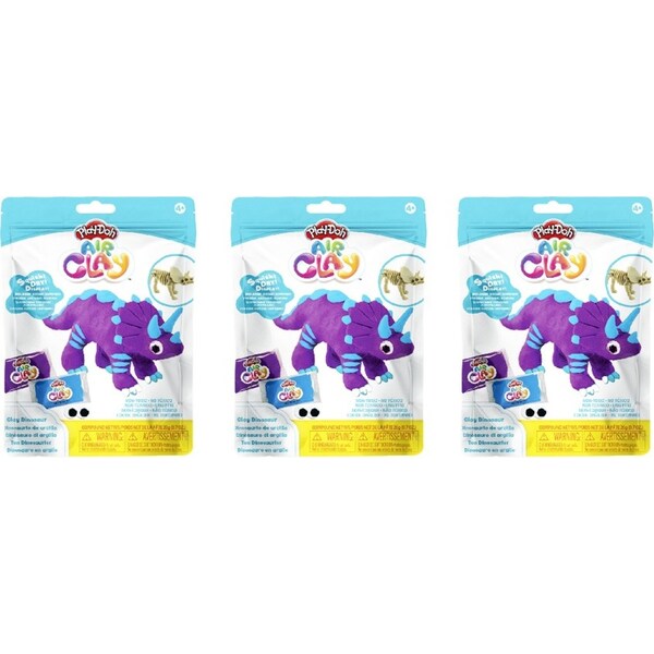 3x Play-Doh Air Clay Triceratop Dinosaur Art Craft Creative Toy Kids/Children 4+