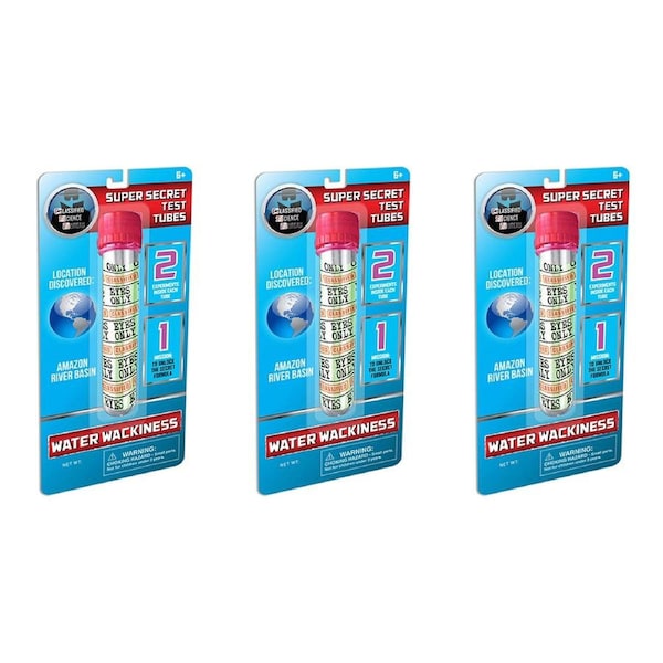 3x Be Amazing Toys Water Wackiness Super Secret Test Tube Experiment Toy Kids 6+