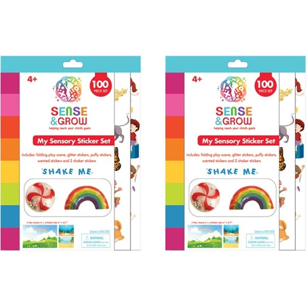 2x 100pc Sense & Grow Sensory Stickers Scene Set Activity Crafts Art Kids 4y+