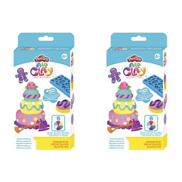 2x Play-Doh Air Clay Sweet Creations Kids/Children Art Craft Creative Toy Set 4+