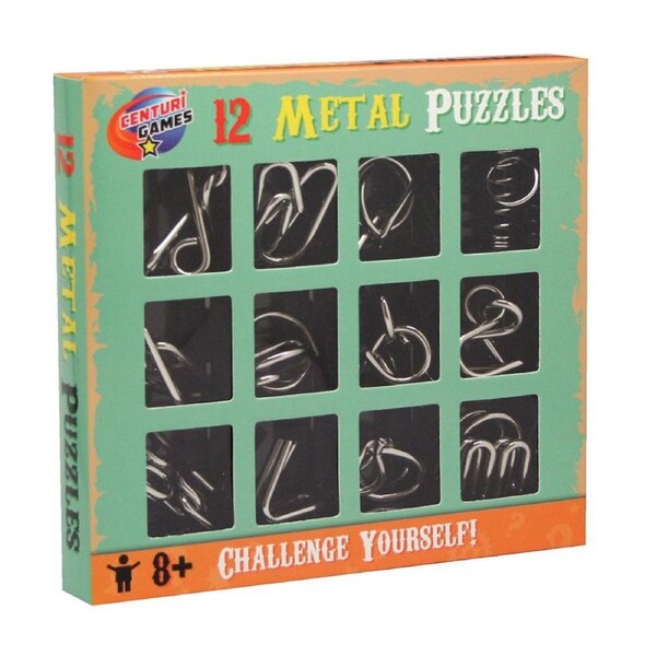 12pc Centauri Games Metal Puzzle Solving/Brain Teaser Challenge Toy Kids 8y+
