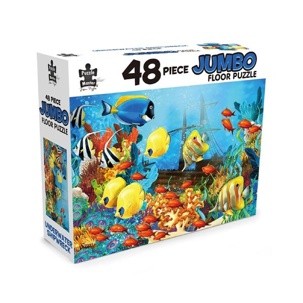 48pc Puzzle Master Jumbo Floor Underwater Shipwreck Jigsaw Puzzle Play Kids 3y+