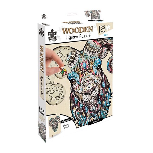 133pc Puzzle Master Series-1 Wooden Jigsaw Puzzle w/ Stand Set Kids 8y+ Ram