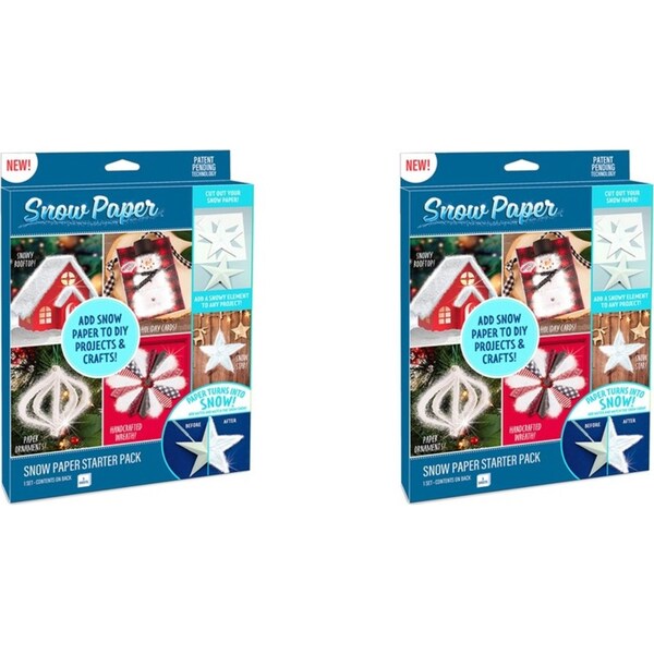 2x Be Amazing Toys Snow Paper Starter Pack Kids/Children DIY Art Craft Kit 8y+