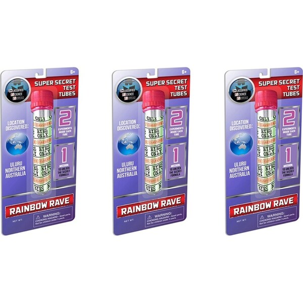 3x Be Amazing Toys Rainbow Wave Super Secret Test Tube Experiment Toy Kids 6y+