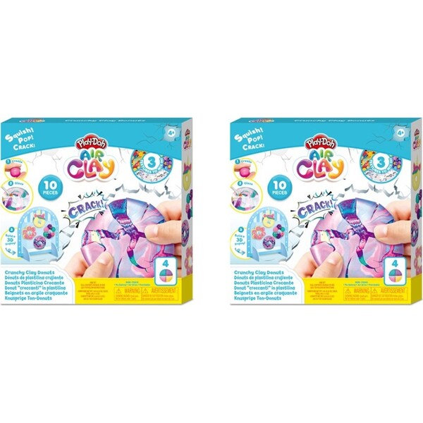2x 10pc Play-Doh Crunchy Air Clay DIY Mini Donuts Set Kids Art Craft Play Toy 3+