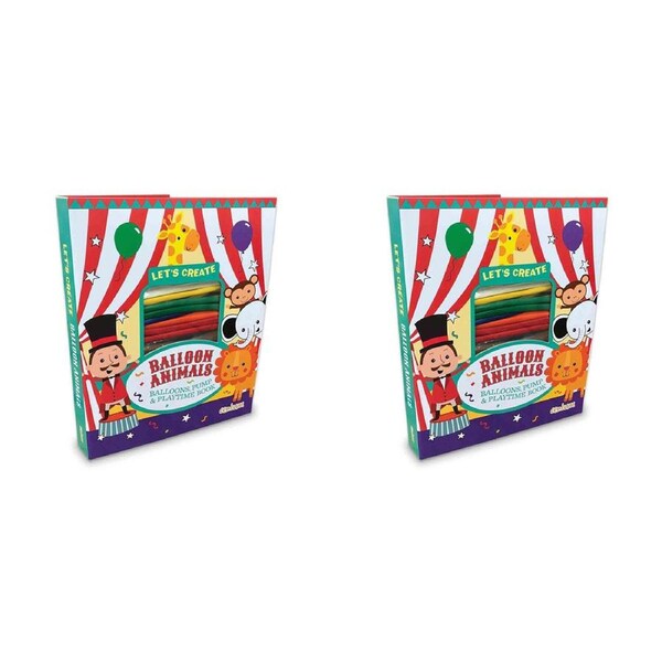 2x Laughing Lobster Balloon Animals Pump & Playtime Book Fun Activity Set Kids