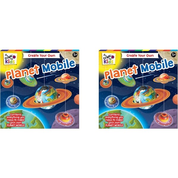 2x Craft For Kids Create Your Own Planet Mobile DIY Children Art Activity Kit 5+