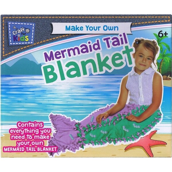 Craft For Kids Make Your Own Mermaid Tail Blanket DIY Children Activity Kit 6y+