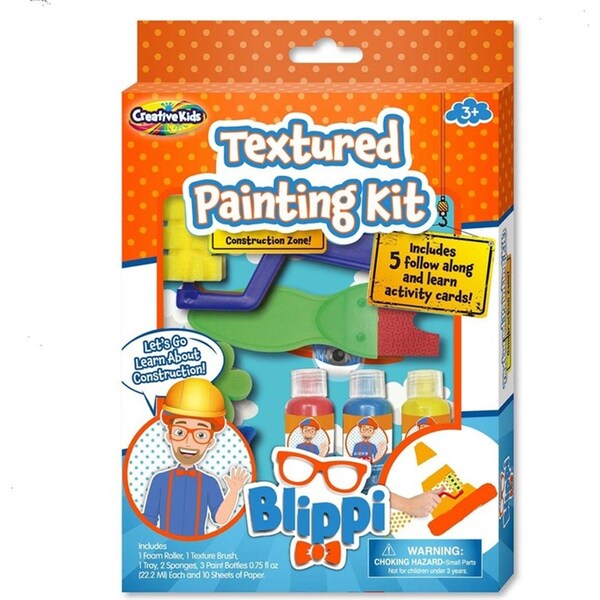 Creative Kids Blippi Textured Painting Kit Children Art Craft Play Fun Toy 3y+