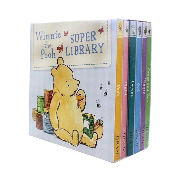 6pc Winnie The Pooh Super Library Kids Reading Adventure Storytelling Book 3y+