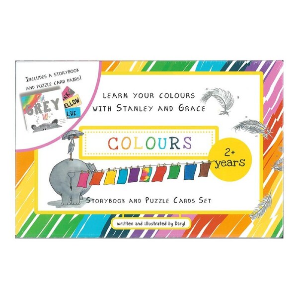 Crane Press Match & Learn Colours Storybook/Puzzle Cards Set Kids/Toddler 2y+