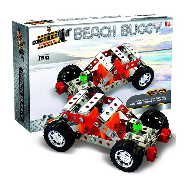 119pc Construct IT DIY Beach Buggy Toy w/ Tools Build Assembly Kit Kids 8y+
