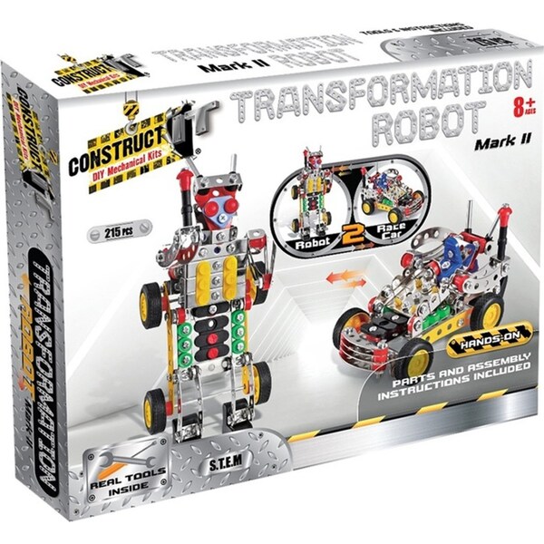 215pc Construct IT Transformation Robot Mark 2 Toy w/ Tools Build Kit Kids 8y+