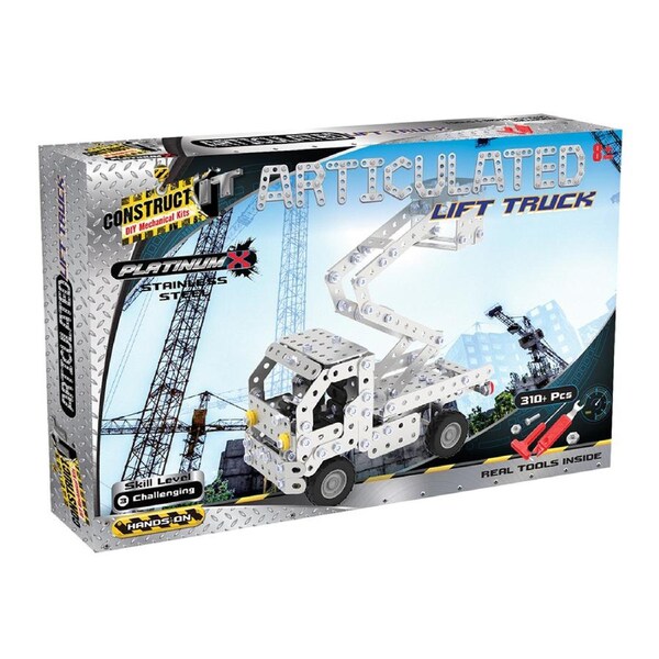 310pc Construct IT Platinum-X DIY Lift Truck Toy w/ Tools Build Kit Kids 8y+