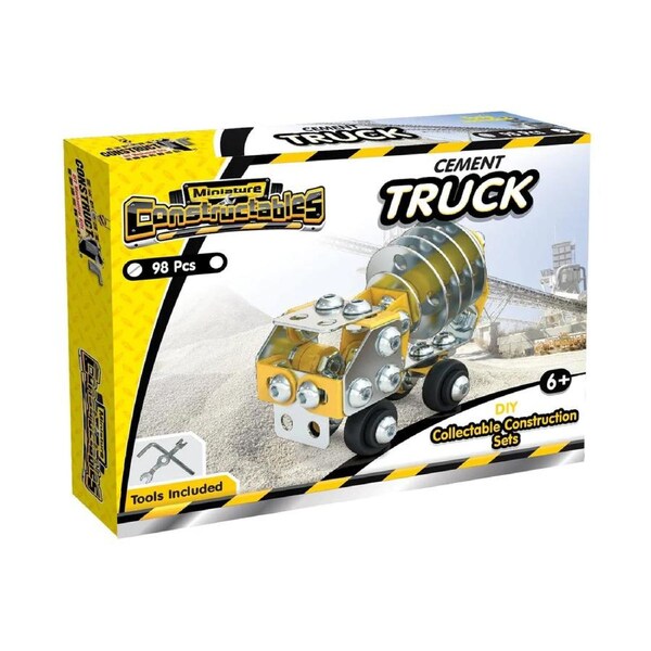 Construct IT Constructables Mine/Cement/Excavator/Truck DIY Toy Kids 8+ YLW Asst