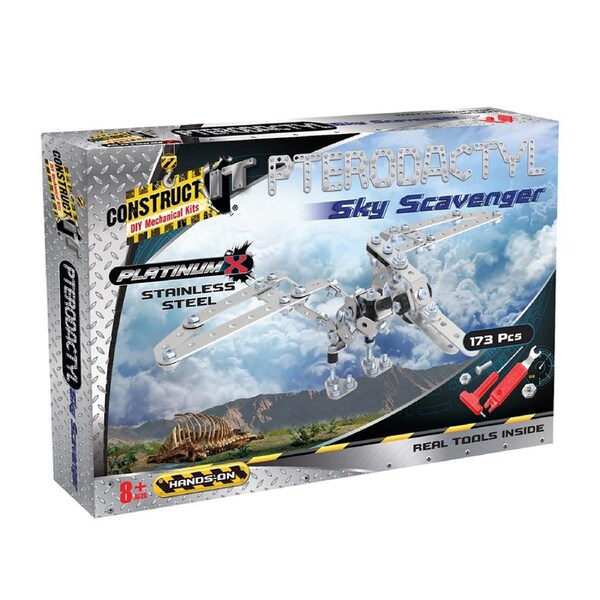 173pc Construct IT Platinum-X DIY Sky Scavenger Toy w/ Tools Build Kit Kids 8y+