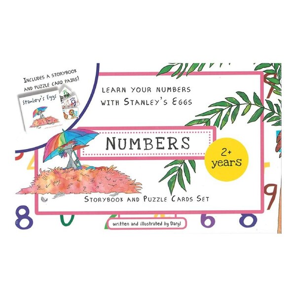 Crane Press Match & Learn Numbers Storybook/Puzzle Cards Set Kids/Toddler 2y+