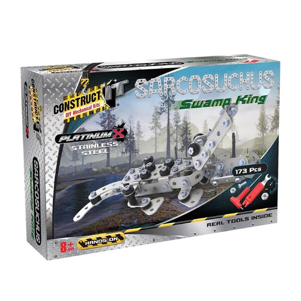 173pc Construct IT Platinum-X DIY Sarcosuchus Swamp King Toy w/Tools Kit Kids 8+