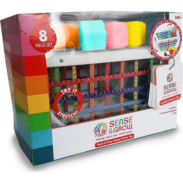 8pc Sense & Grow Rock & Play Shape/Bin Sorter Sensory Toy Set Kids/Toddler 5m+