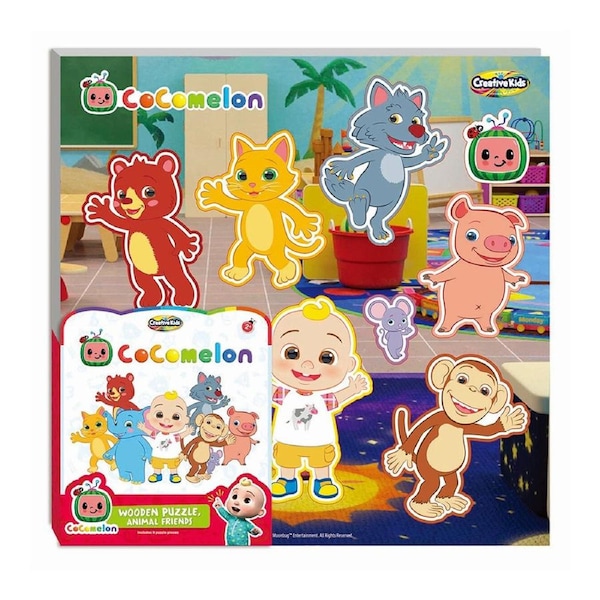 9pc Creative Kids Cocomelon Chunky Puzzles Animal Friends Book Children 2y+