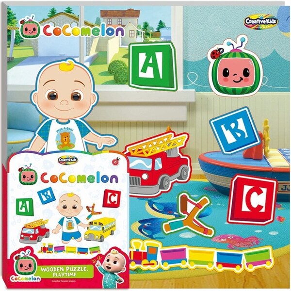 9pc Creative Kids Cocomelon Chunky Puzzles Playtime Learning Book Children 2y+