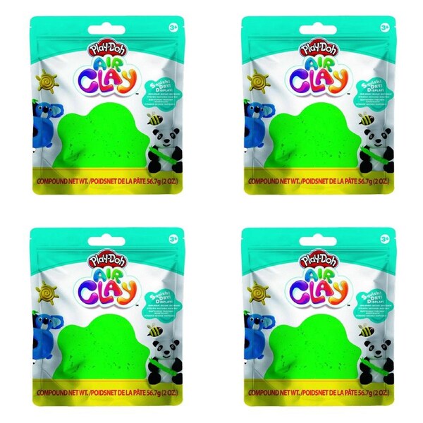4x Play-Doh 2oz Air Clay Kids/Children Art Craft Fun Play Creative Toy 3y+ Green