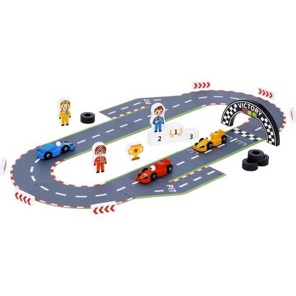 Tooky Toy 24x9cm Formula Racing Car/Track Puzzle Kids/Children Playmat Toy 3+