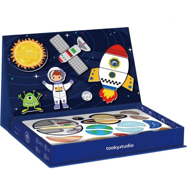 Tooky Toy Magnetic Puzzle Pieces Kids/Children Toy Travel Playset Box Space 3+