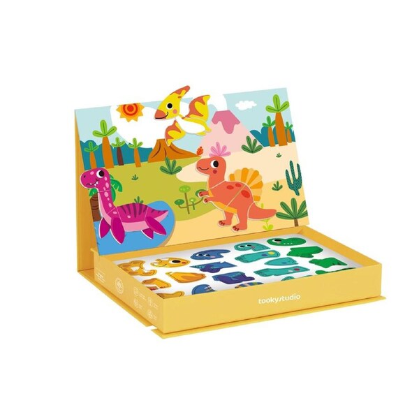 Tooky Toy Magnetic Puzzle Pieces Kids/Children Toy Playset Box Dinosaur 3y+