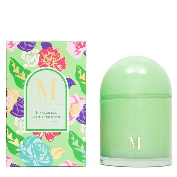 Scent Maison Florabelle 1000g Scented Wax Candle Home Fragrance Amber Sandalwood