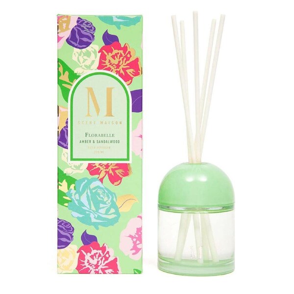 Scent Maison Florabelle 300ml Reed Diffuser Scented Fragrance Amber Sandalwood
