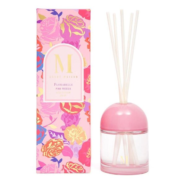 Scent Maison Florabelle 300ml Reed Diffuser Scented Home Fragrance Pink Freesia