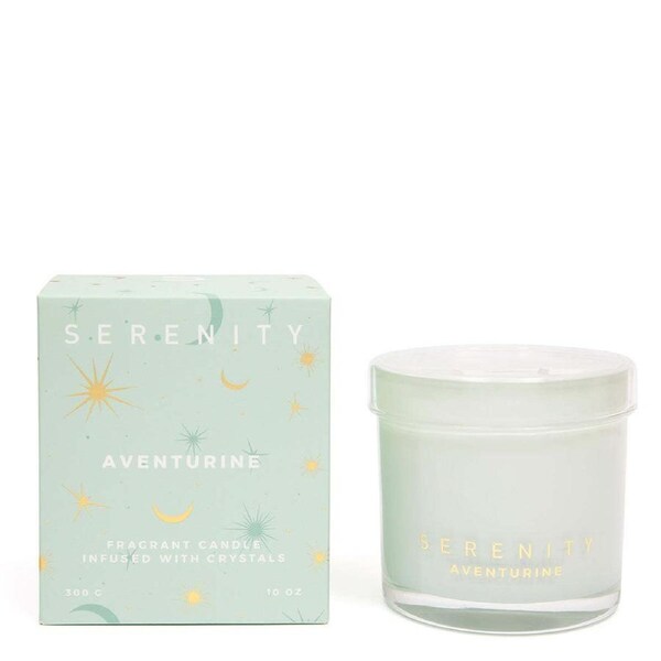 Serenity Crystal Abundance & Aventurine 300g Soy Wax Scented Candle Fragrance