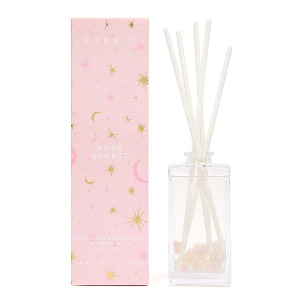 Serenity 130ml Reed Diffuser Scented Home Fragrance/Aroma Crystal Rose Quartz