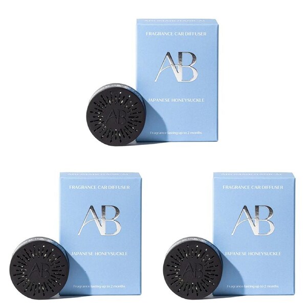 3x Aromabotanical Vehicle Vent Diffuser Freshener Fragrance Japanese Honeysuckle