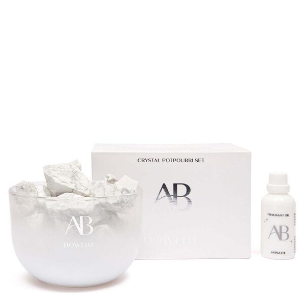 3pc Aromabotanical Crystal 50ml Potpourri & Oil Scented Fragrance Set Howlite
