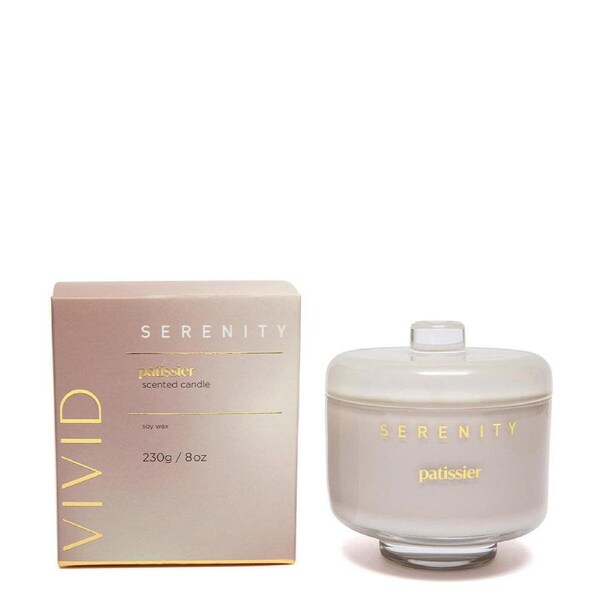 Serenity Vivid 230g Scented Soy Wax Candle Home Room Decor Fragrance Patissie
