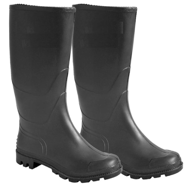Work Gum Boots Rubber Waterproof Rain Shoes Classic Unisex Gumboots - Black EU 41