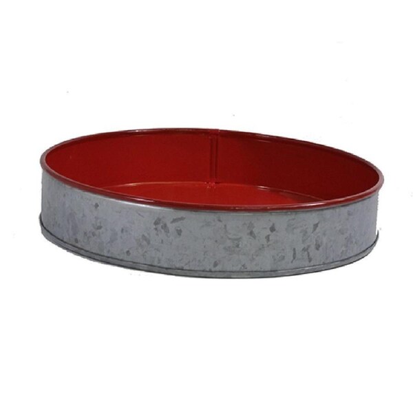 Chef Inox Coney Island Round Galvanised Metal Serving Tray