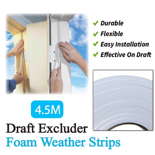Draft Stop Foam Weather Strip 4.5m