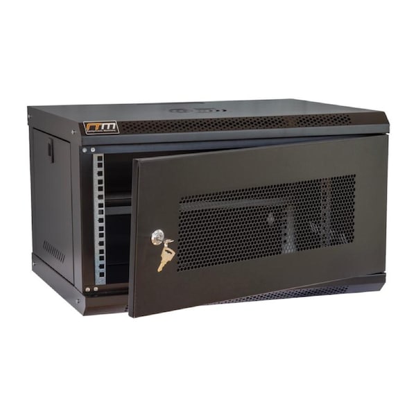 19" 6U Wall Mount Network DVR NVR Data Cabinet Enclosure