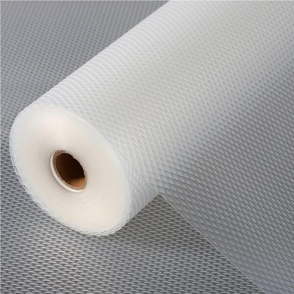 6x Non Slip Drawer Liner Plastic Gripper Cabinet Cupboard Clear Shelf Mat - 150cm x 45cm