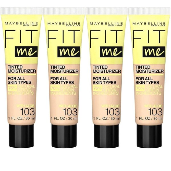 4x Maybelline Fit Me Tinted Moisturizer - 103 with Aloe