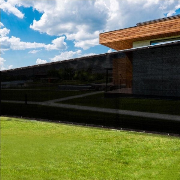 15m x 2m Fence Windscreen Privacy Screen Shade Cover Black Fabric Mesh Garden