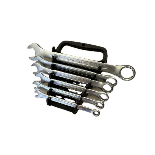 6 Piece Double Open Ring End Wrench Combination Spanner Chrome Vanadium Auto Repair Set