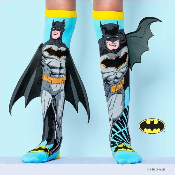 Madmia Socks Ages 6-99 One Size Fits Most - Batman Novelty Socks