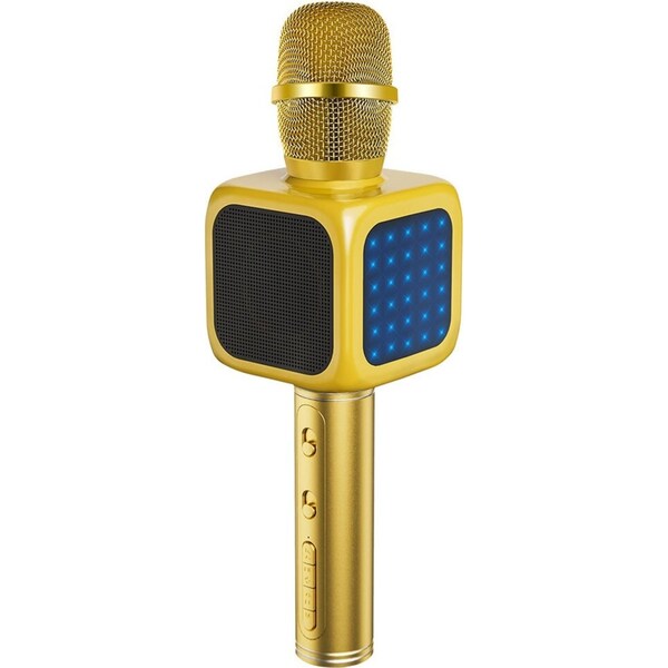 True Sound 27cm Bluetooth Wireless Karaoke Microphone Speaker Party Music Gold